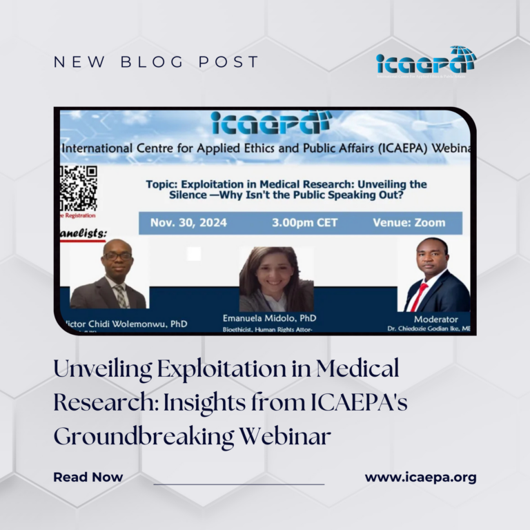 Unveiling Exploitation in Medical Research: Insights from ICAEPA’s Groundbreaking Webinar