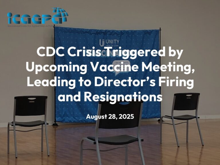 CDC Crisis Triggered by Upcoming Vaccine Meeting, Leading to Director’s Firing and Resignations